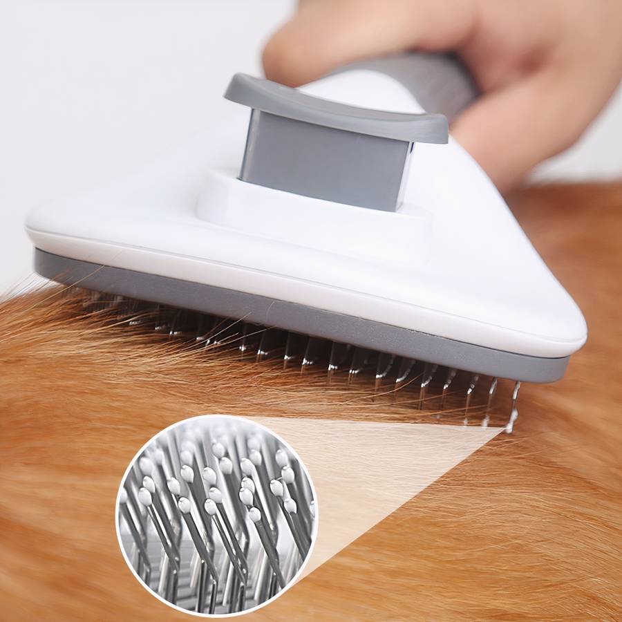 Self Cleaning Dog Grooming Brush for Shedding Control and Easy Coat Maintenance