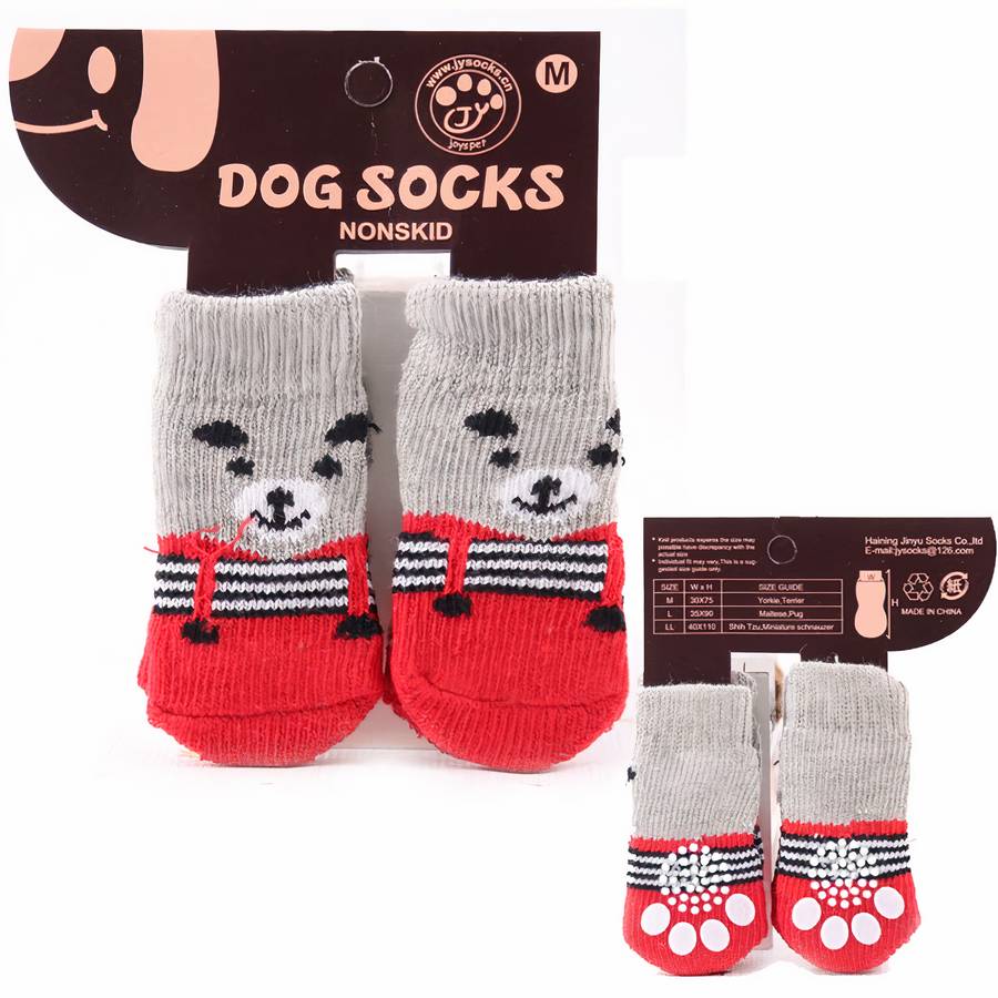 Multicolor Warm Cotton Dog Booties Cozy Pet Slippers for Small to Large Dogs