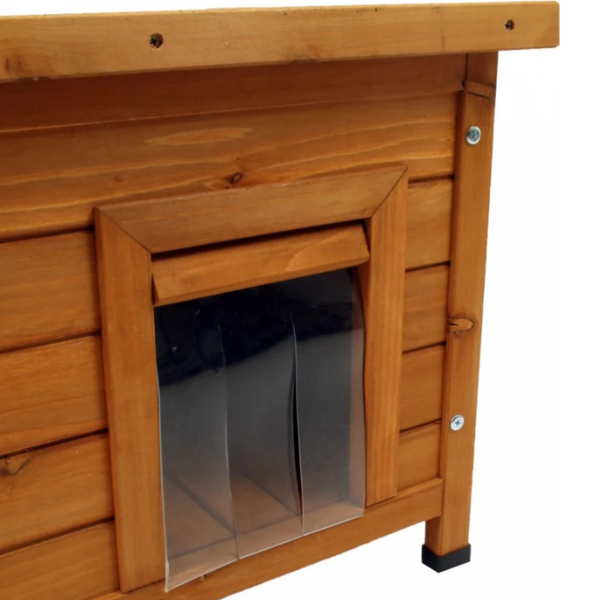 Wooden Cat House Natural Cat Shelter Cozy Pet Home for Cats