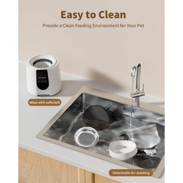 Smart Connected Cat Food Dispenser Automatic Dry Cat Food Feeder for Cats