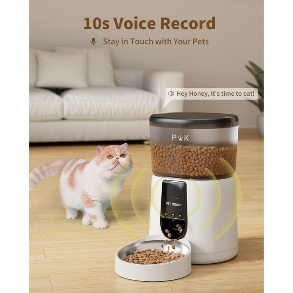 Smart Connected Cat Food Dispenser Automatic Dry Cat Food Feeder for Cats