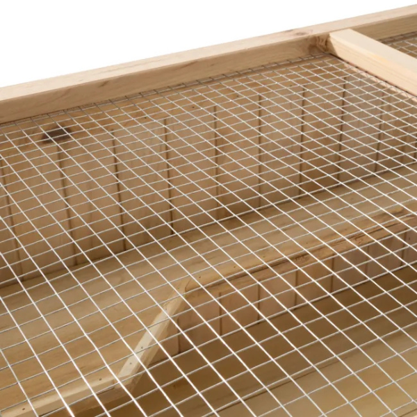 Wooden Small Animal Cage with Hinged Wire Mesh Roof for Hamsters Guinea Pigs Rabbits