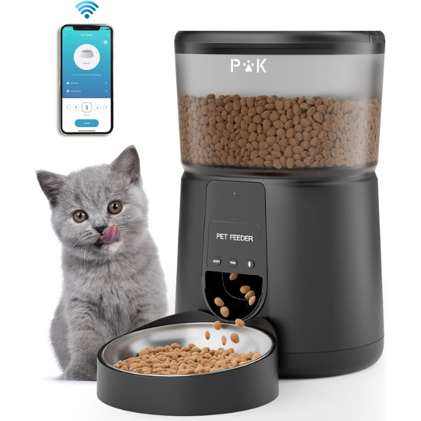 Smart Connected Cat Food Dispenser Automatic Dry Cat Food Feeder for Cats