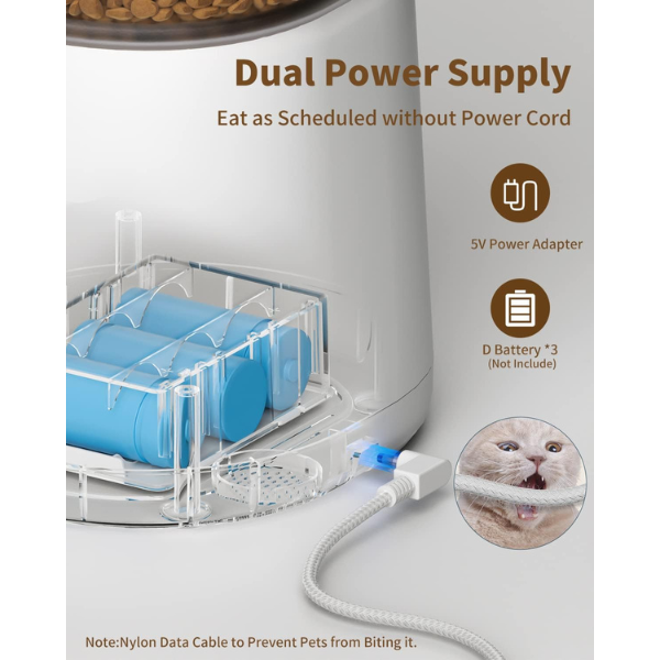 Smart Connected Cat Food Dispenser Automatic Dry Cat Food Feeder for Cats