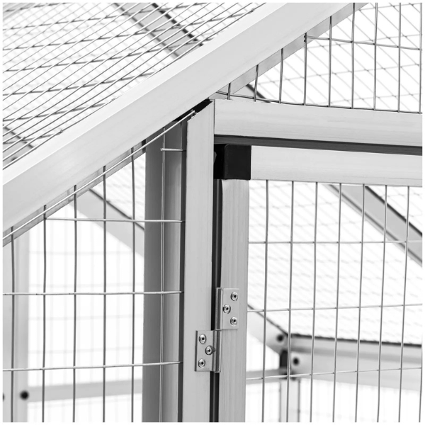 XXL Aluminum Aviary Cage 48 x 70 x 77 Inches with Large Door 63 x 24 Inches for Birds and Pets