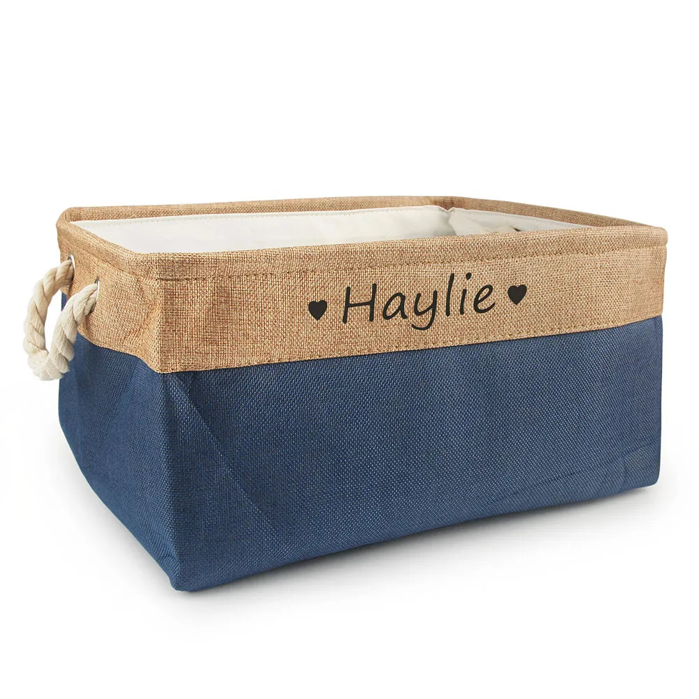 Custom Pet Storage Basket Personalized Organizer for Pets