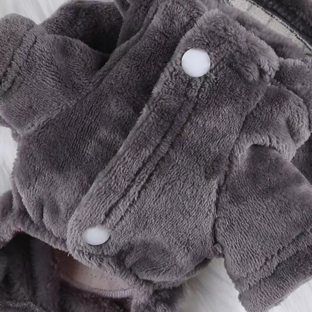 Fleece Cat Costume Warm Pet Outfit for Cats Cozy Cat Clothes