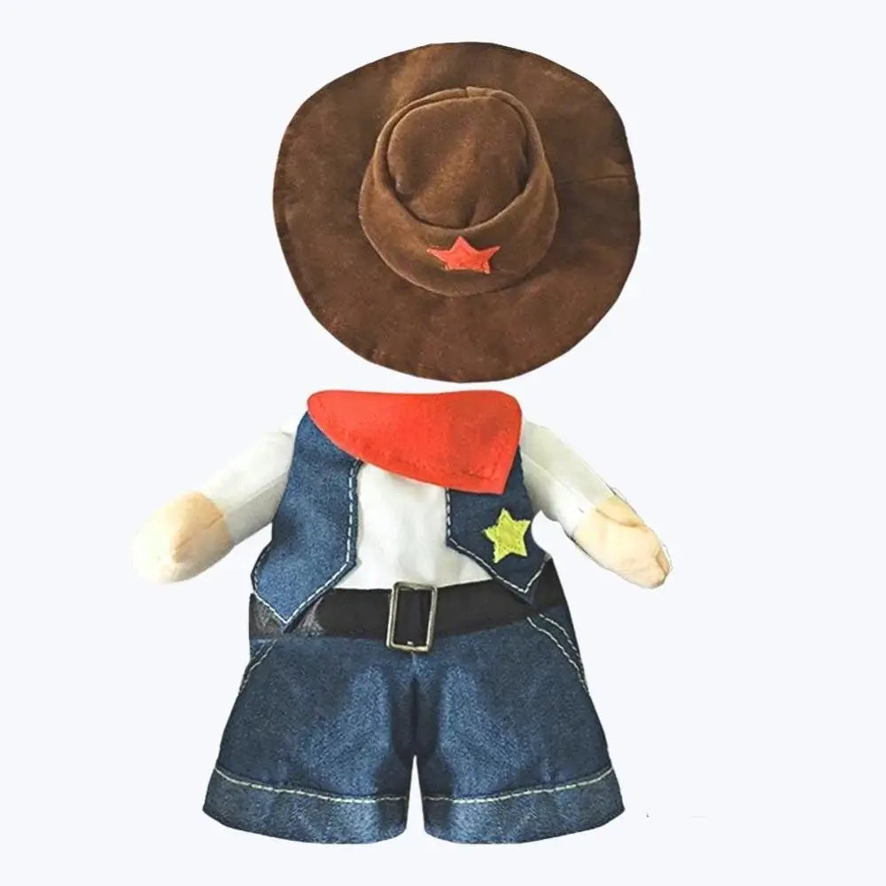 Cat Cowboy Costume Pet Outfit Western Dress Up