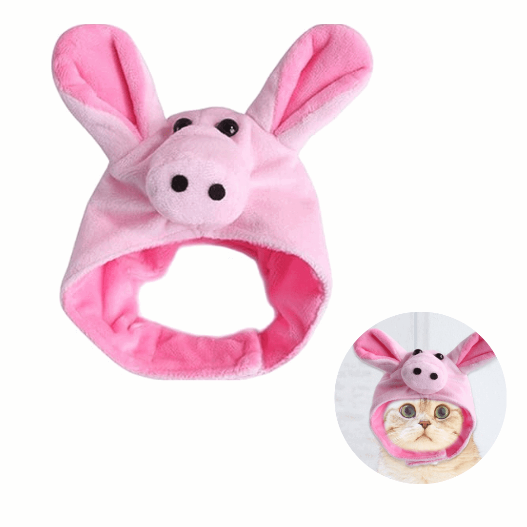 Cat Head Costume Hat Pet Headwear for Cats Halloween Dress Up