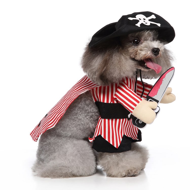 Pet Costume for Cat and Dog Pirate Outfit Pirate Dress Up for Pets