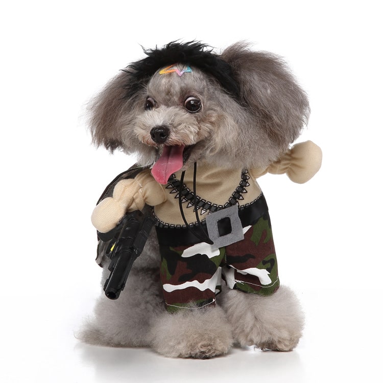 Military Costume for Cats and Dogs Pet Uniform Dog and Cat Outfit