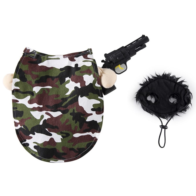 Military Costume for Cats and Dogs Pet Uniform Dog and Cat Outfit