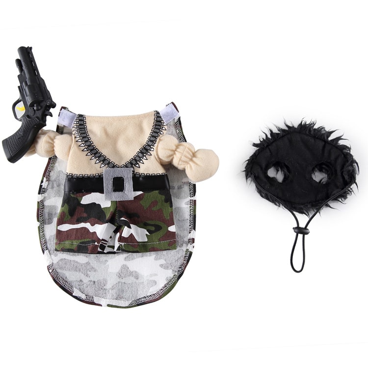 Military Costume for Cats and Dogs Pet Uniform Dog and Cat Outfit