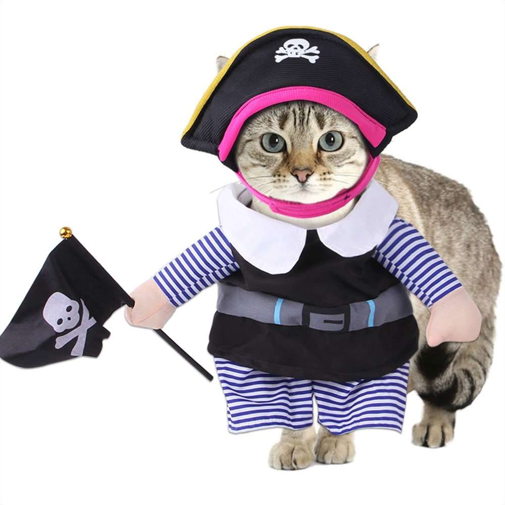 Pirate Costume for Dogs and Cats Set of 2