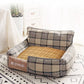 Soft Plush Plaid Dog Couch Bed Comfortable Small Pet Sofa