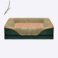 Elegant Green and Beige Dog Sofa Pet Bed Couch