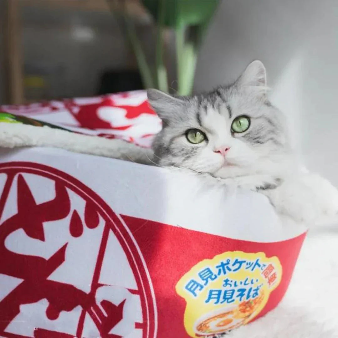 Japanese Style Cat Bed Plush Cozy Pet Sleeping Mat