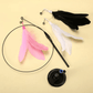 Cat Fishing Rod with Suction Cup Toy for Cats Interactive Play
