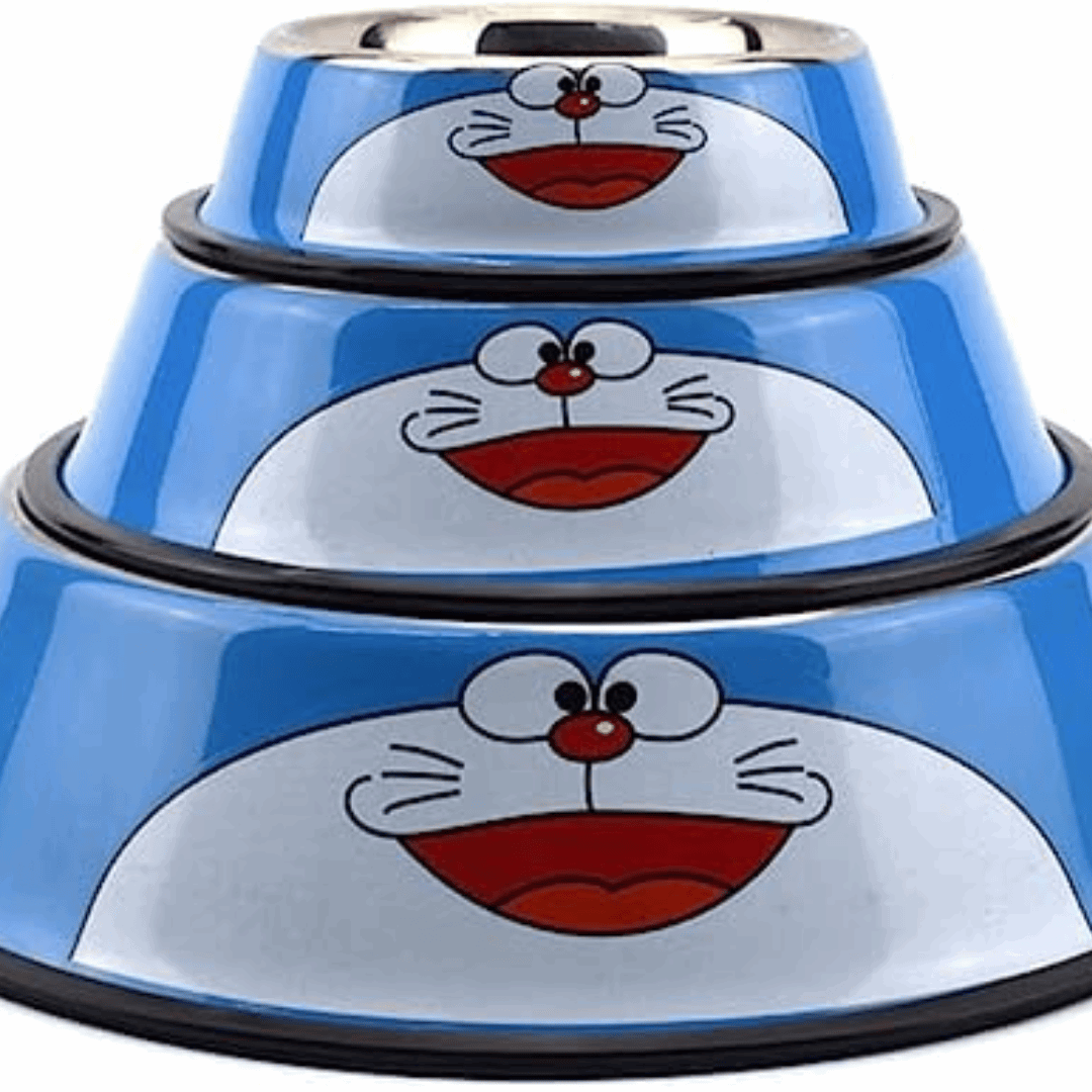 Doraemon Pet Bowl Cat Dog Food Water Dish