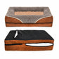 Elegant Brown and Beige Dog Sofa Pet Couch Comfortable Stylish