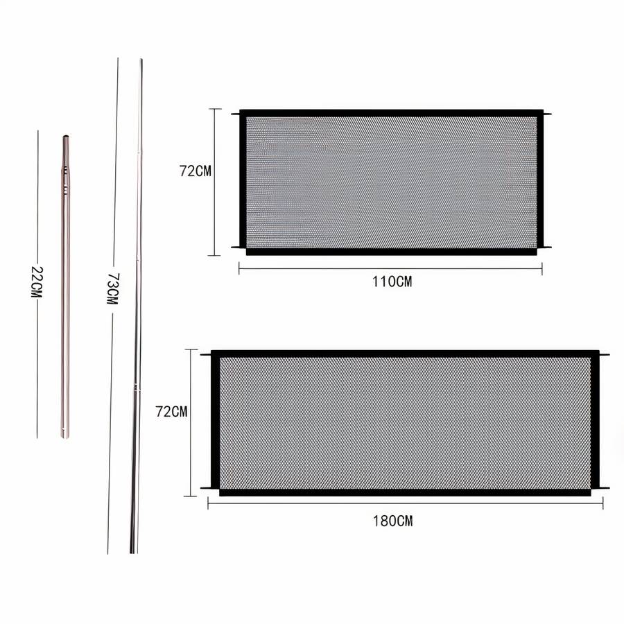 Dog Mesh Barrier Gate Pet Safety Gate for Dogs