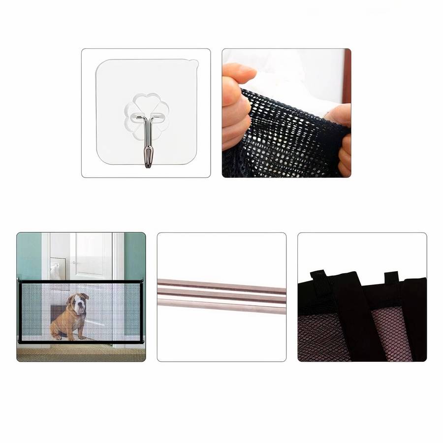Dog Mesh Barrier Gate Pet Safety Gate for Dogs