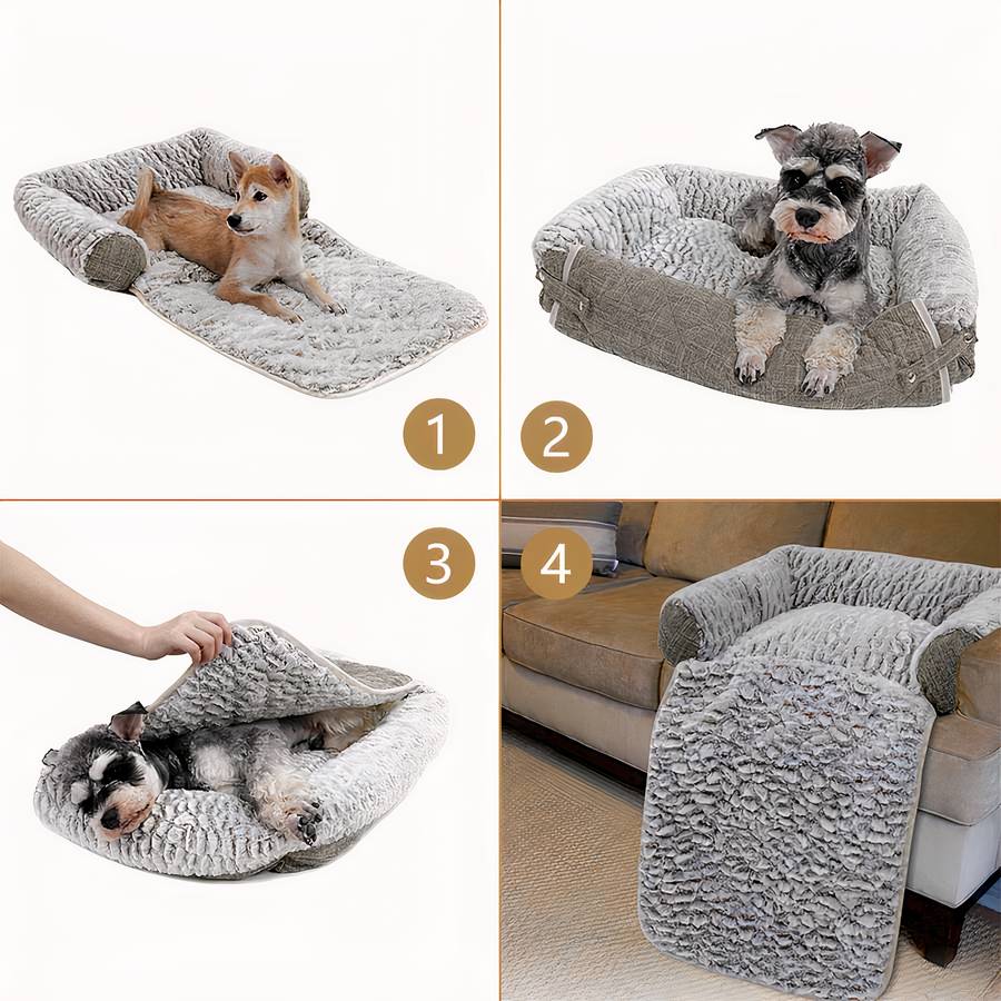 Cozy Warm Dog Sofa Bed Comfortable Pet Couch