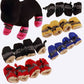 Solid Color Warm Dog Slippers Cozy Non Slip Pet Booties for Small Medium Large Dogs