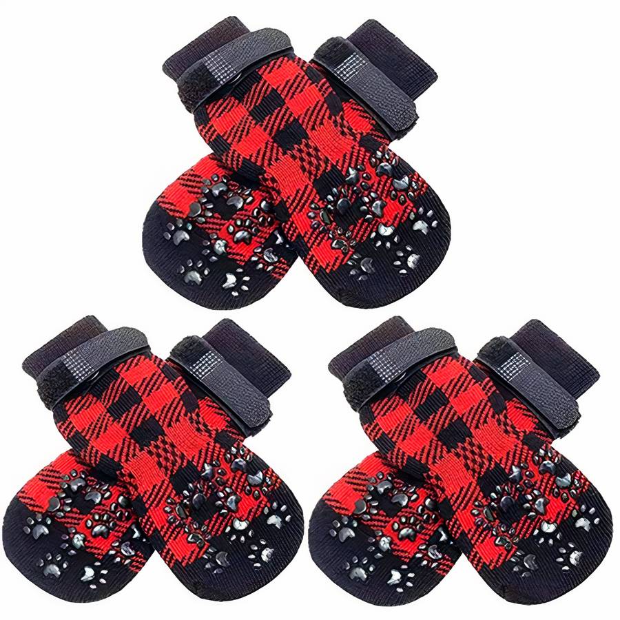 Non-slip Dog Socks with Traction Pads for Hardwood Floors