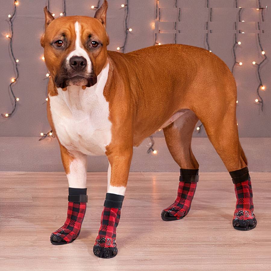 Non-slip Dog Socks with Traction Pads for Hardwood Floors
