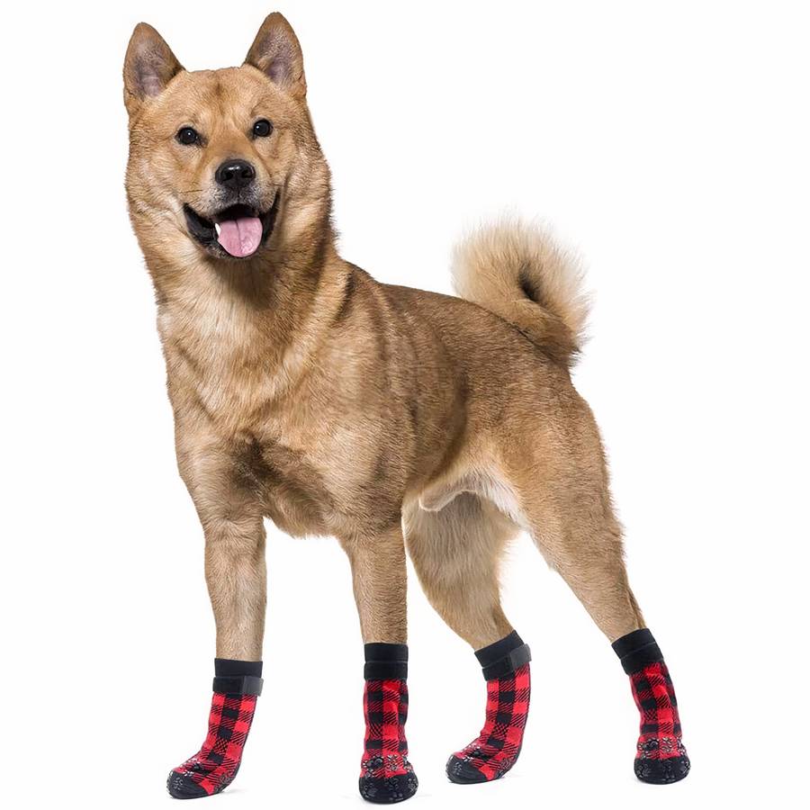 Non-slip Dog Socks with Traction Pads for Hardwood Floors