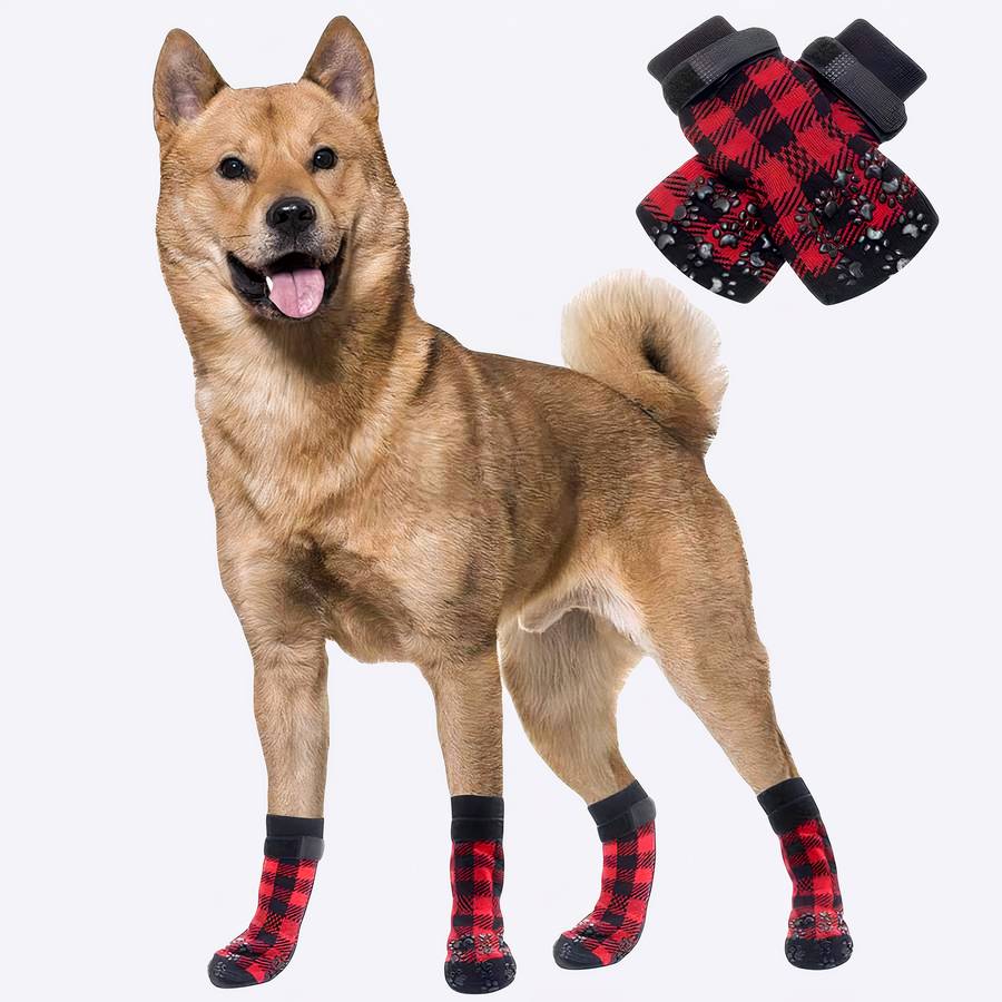 Non-slip Dog Socks with Traction Pads for Hardwood Floors