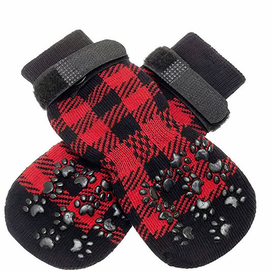 Non-slip Dog Socks with Traction Pads for Hardwood Floors