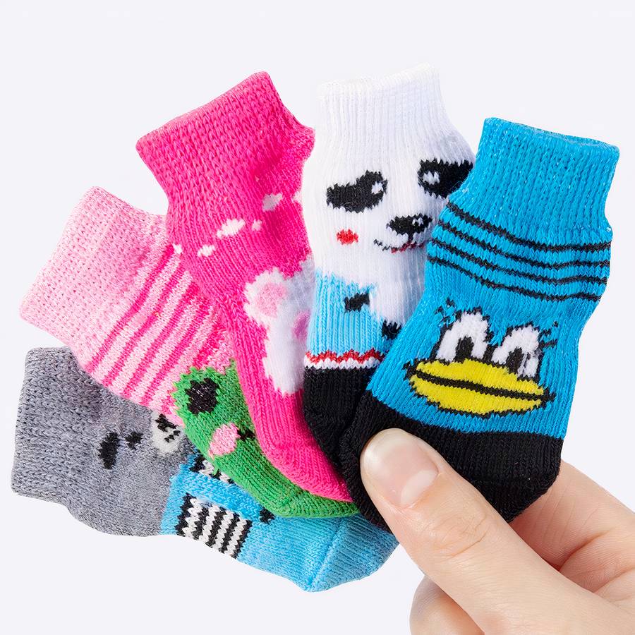 Thick Warm Colorful Dog Slippers for Extra Comfort and Protection