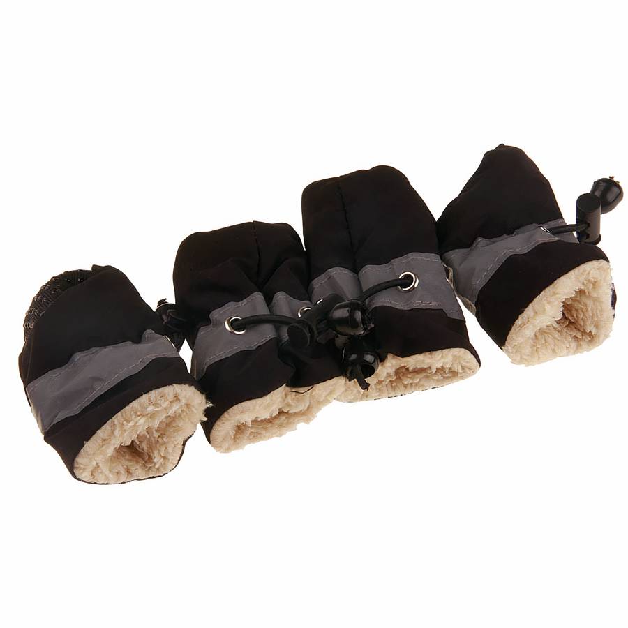 Solid Color Warm Dog Slippers Cozy Non Slip Pet Booties for Small Medium Large Dogs