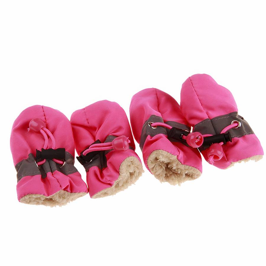 Solid Color Warm Dog Slippers Cozy Non Slip Pet Booties for Small Medium Large Dogs