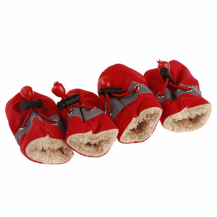 Solid Color Warm Dog Slippers Cozy Non Slip Pet Booties for Small Medium Large Dogs