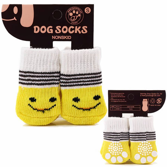 Multicolor Warm Cotton Dog Booties Cozy Pet Slippers for Small to Large Dogs