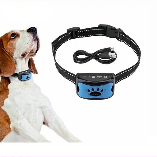 Dog Paw Print Anti Bark Collar Adjustable No Barking Training Device
