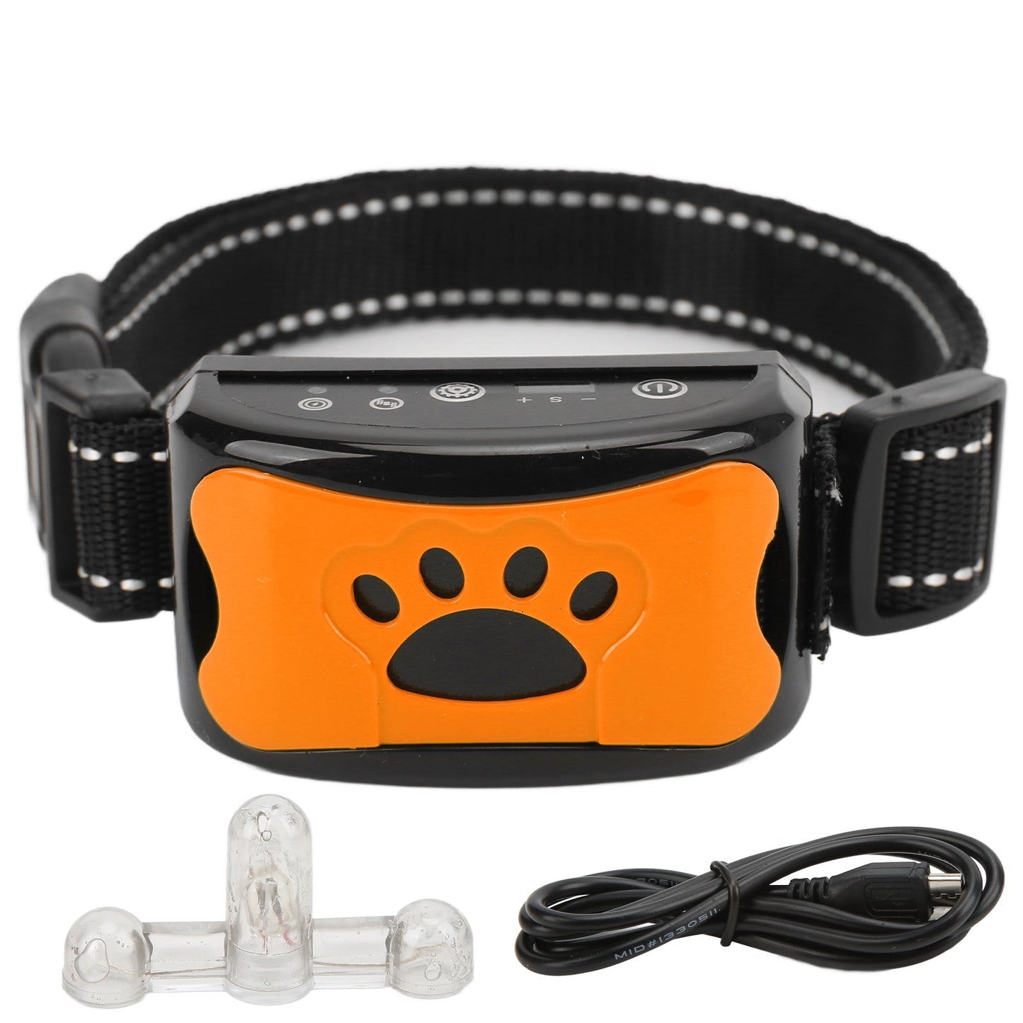 Dog Paw Print Anti Bark Collar Adjustable No Barking Training Device