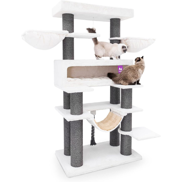 Giant XXL Cat Tree 48 x 176 inches Extra Large Cat Tower with Scratching Posts and Perches