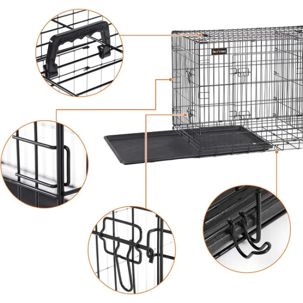 XXL Dog Crate Heavy Duty Large Metal Kennel Cage For Extra Large Dogs