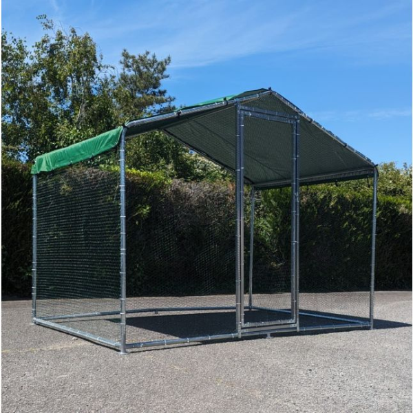 Chicken Coop Run - 65 Sq Ft 38mm Wire Mesh 2x3x7.4ft Galvanized Steel