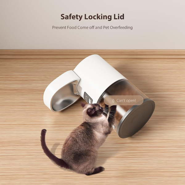Programmable Automatic Cat Feeder with Dry Food Dispenser