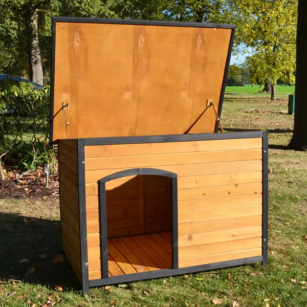 Extra Large Outdoor Pine Wood Dog House with Roof Vent 89x31x32 Inches