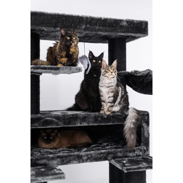 Giant XXL Cat Tree 48 x 176 inches Extra Large Cat Tower with Scratching Posts and Perches