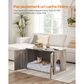 Cat Toilet Furniture - Cat Litter Box with Removable Divider - Modern Cat Litter Cabinet
