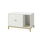 White Cat Litter Box House Enclosed Cat Toilet with Lid