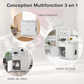 Hidden Cat Litter Box Furniture Enclosure with Drawer and Double Doors for Cats