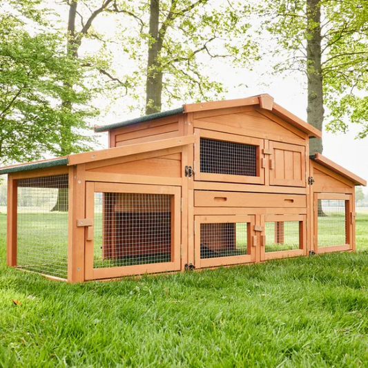 Outdoor Rabbit Hutch Cage 185x51x75cm Large Rabbit Hutch with Run